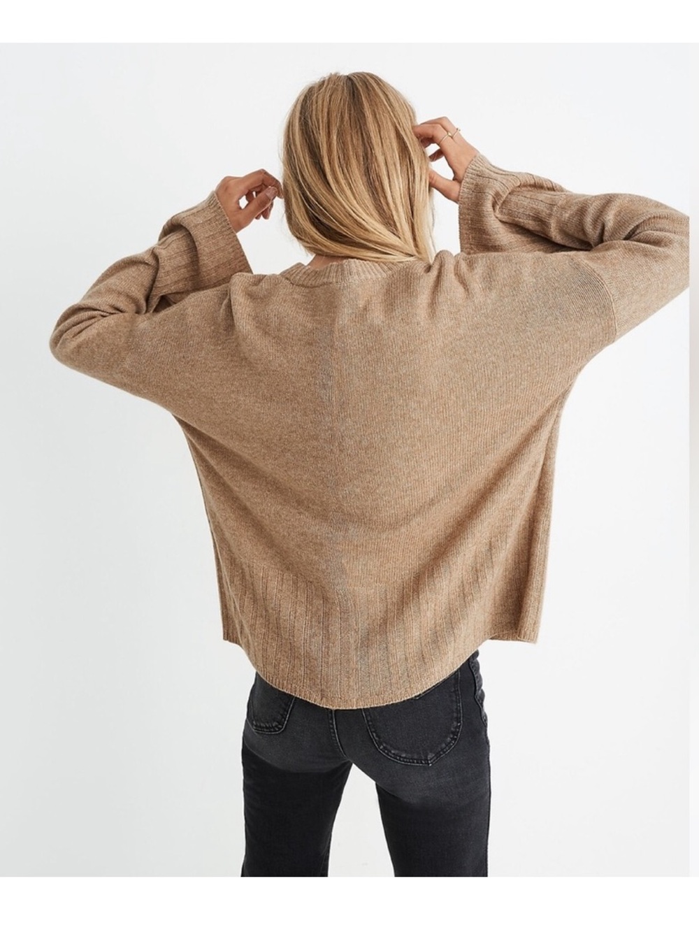 Madewell Ayres Wide-Sleeve Pullover Sweater Wool Blend Small - Picture 2 of 10